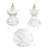 Costume Grembiule da Cameriera Grembiule da Cameriera Arricciato Regolabile per Halloween Cosplay Donna Grembiule da Cucina Grembiule da Cucina Grembiule da Servizio