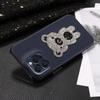 Handyhülle aus Kunstleder mit Diamant-Bärenmuster für iPhone16 15 14 13 12 11Pro Pro Max Plus X XR XS Max7 8 Serie Sturzsichere Hülle