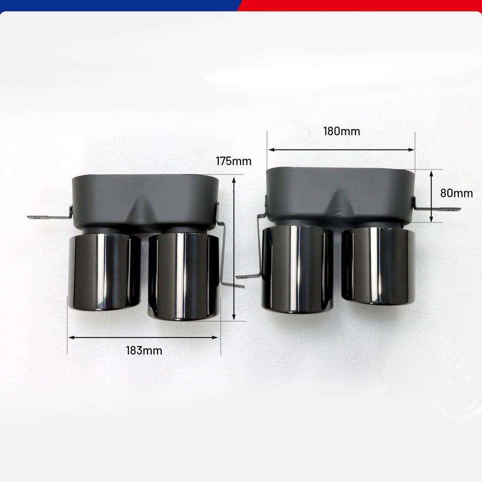 Stainless Steel Quad Exhaust Muffler with Carbon Fiber Tailpipe for 2020-2023 BMW G20/G28