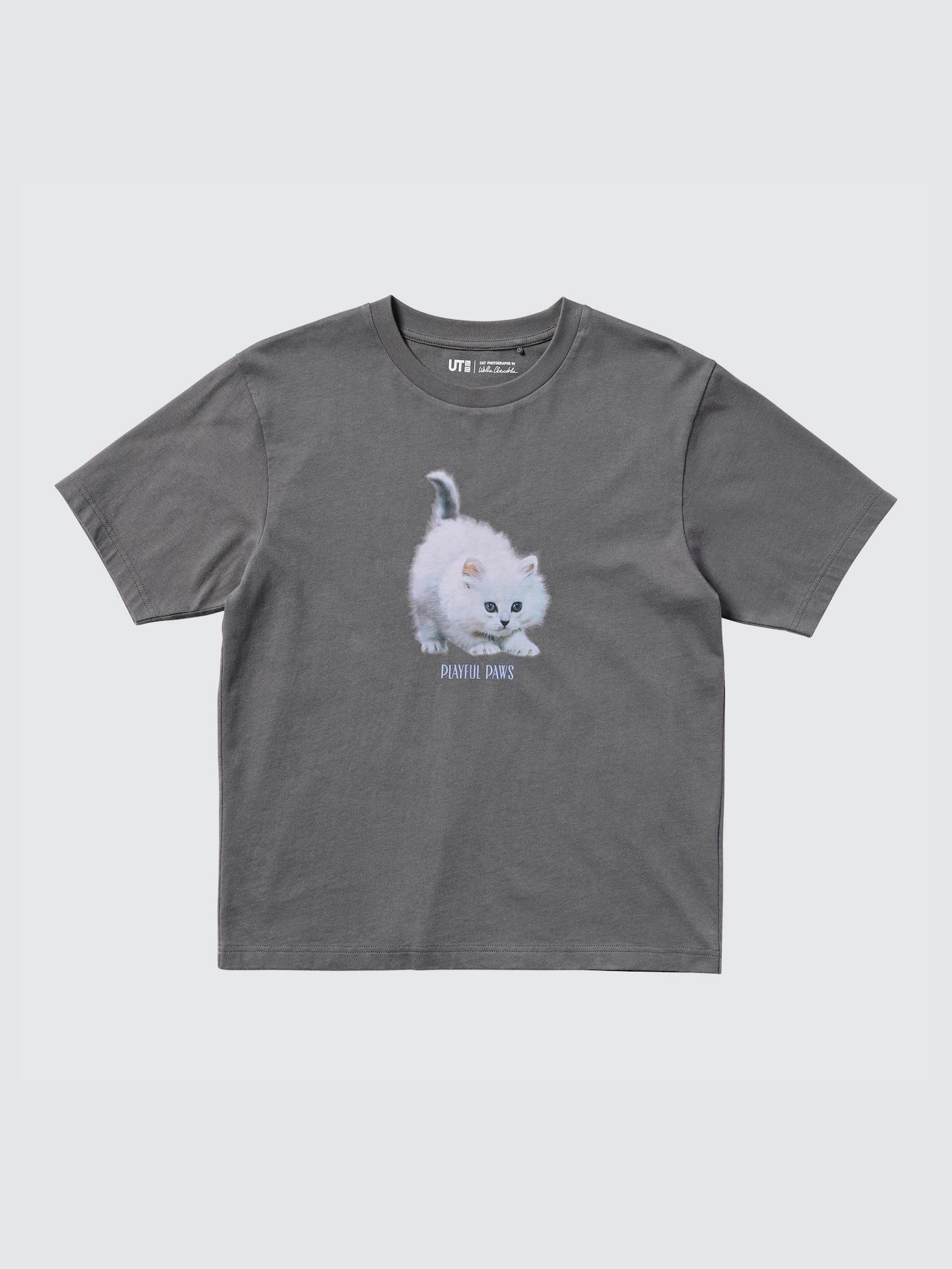 

Uniqlo Япония Фотография кота Ut Свободный крой 07 GRAY/XXL