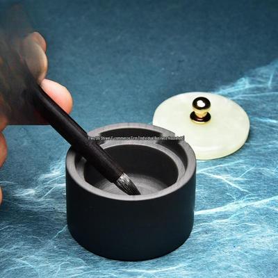 Portable Small Duan Inkstone Set: Natural Stone for Chinese Calligraphy - Free Shipping Included