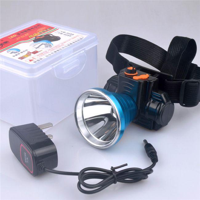 Rechargeable LED Headlamp – High Brightness, Long-Throw, Outdoor, Night Riding, Fishing, and Mining Flashlight.