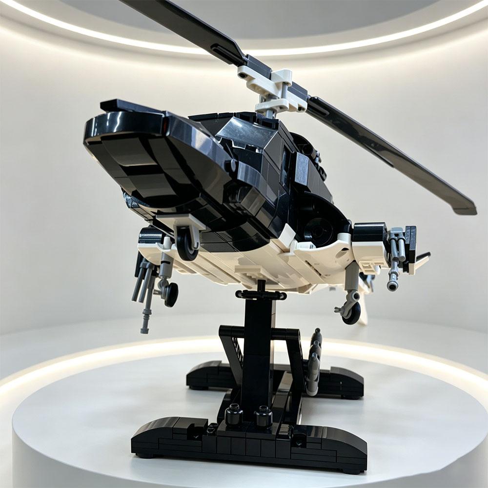 Modello Militare Mattoncini da Costruzione Moc Elicottero Operazioni Speciali Air Wolf Blocchi Tecnologici Regali Festa di Natale Regali per Feste