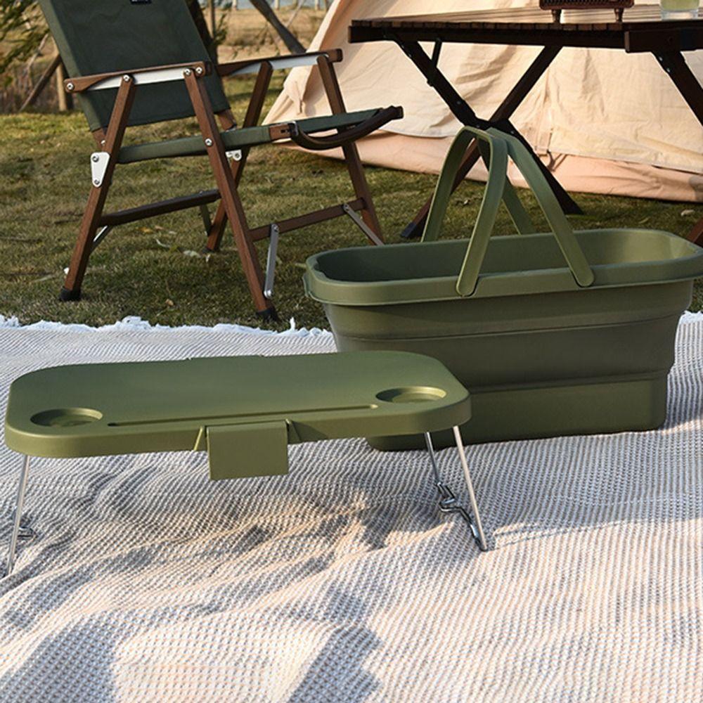 Waterproof Picnic Basket Camping Table Sundries Basket Durable Outdoor Organizer BBQ