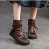 Retro cool boots spring and summer new hollow breathable mesh boots rear zipper thick sole fashion mesh sandals