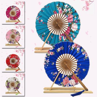 1 ks kulatý vějíř Art Skládací vějíř Festivalový dárek Japonská květina Sakura Kulatý potištěný