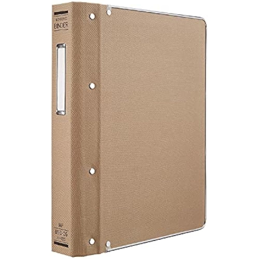 Kokuyo File Binder Cloth Sticker B5 with Vertical Binder, 26 Holes, Holes, 200 Sheets, Ha-120Z