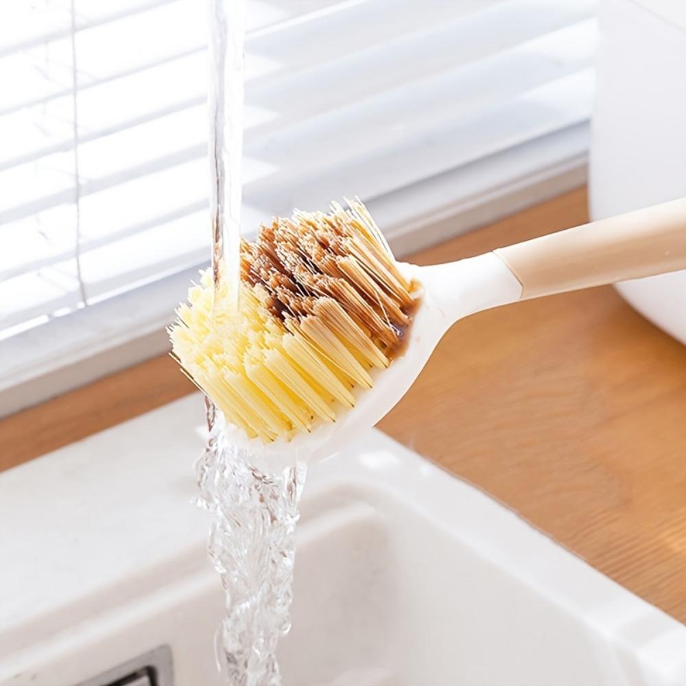 1pc, Long Handle Multi-functional Kitchen Cleaning Brush, Durable Pot Washing Brush for Pans, Pots, and Dishes