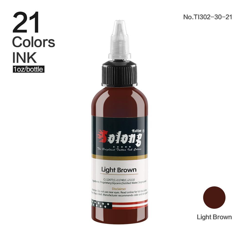 30ml/lahev Profesionální tetovací inkoust pro Body Art Přírodní rostlinná mikropigmentace Pigment Permanentní tužka na obočí Oční linky na rty Body Arts 1oz