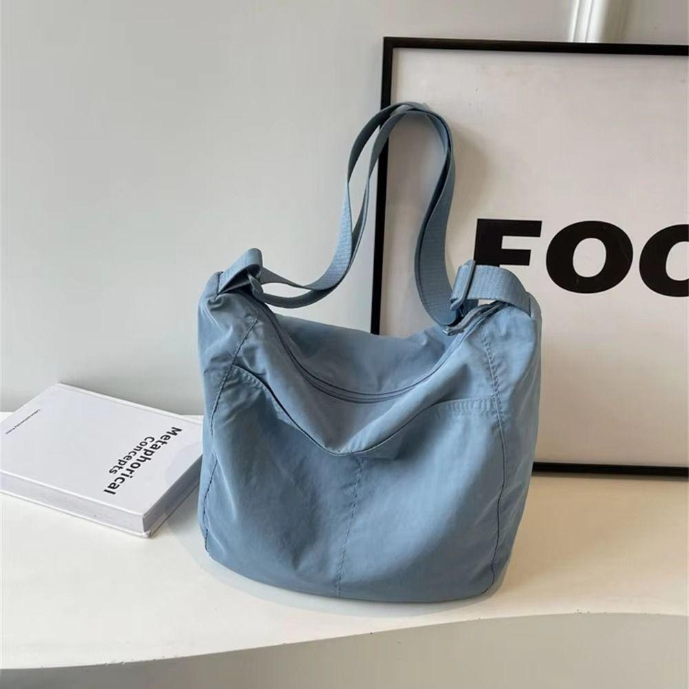 Simple Design Crossbody Bags Portable Nylon Bags Fashionable Solid Color Bags For Girls