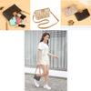 Small Square Crossbody Pvc Bag With Card And Coin Compartments
