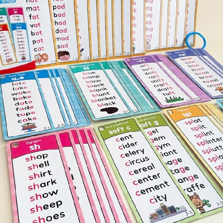 Friendly English Phonics Learning Cards Kids Interactive Spelling Practice Tool Quality Classroom Homeschool Materials