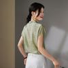 SOFSIL 2026 Summer Silk Plaid Short-Sleeve Lapel Shirt
