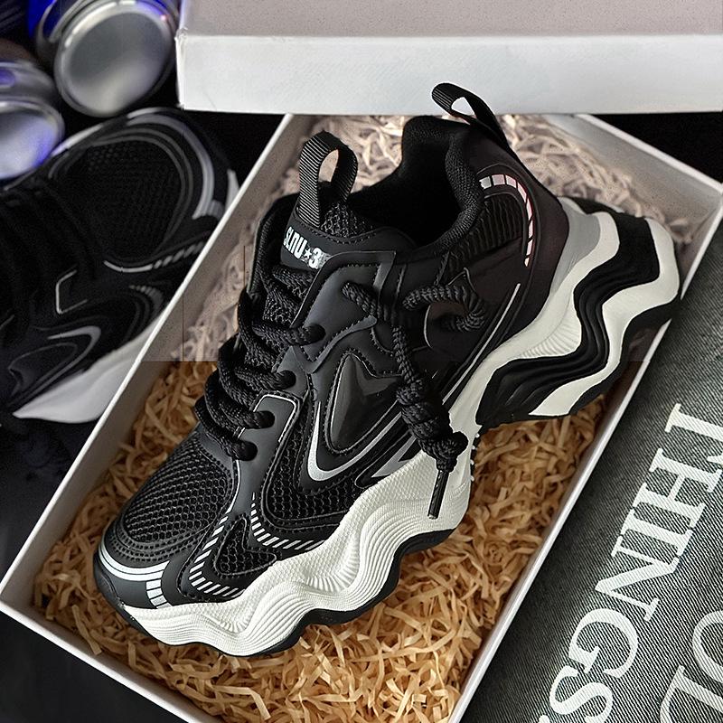 Men's Fashion Brand 2025 Spring Stylish Breathable Height-Increasing Casual Sports Sneakers