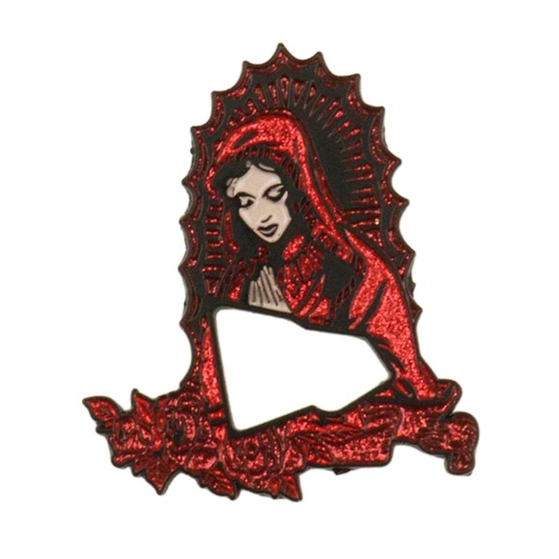 

Religious Hat Pin Delicate Hat Embellishment Virgin Themed Lapel Pins Handmade Jewelry Versatile Shirt Bag Badge