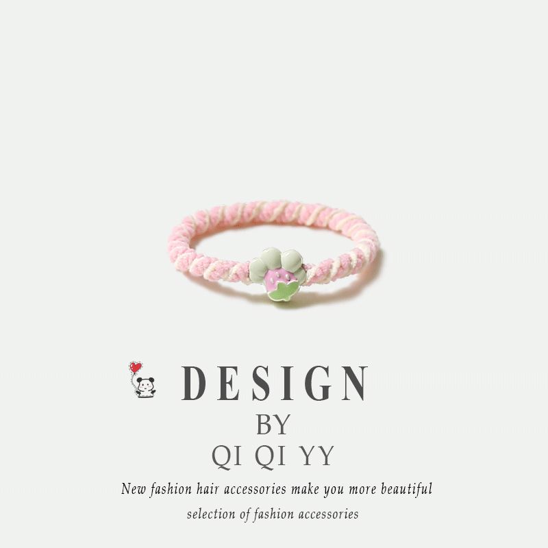 New Arrival Color Strawberry Hair Band Female Tied-up Hair Rubber Band Girlfriends' Gift Carrying Strap Sweet Hair Accessories High Elasticity Durable