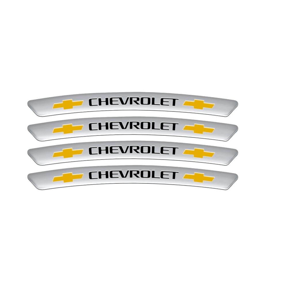 

4 шт. 3D Стайлинг Автомобильные Диски Брови Алюминиевые Наклейки Авто Аксессуар для Chevrolet Cobalt Captiva Trax Malibu Epica Silverado