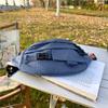 Stylish Grid Pattern Chest Bag Multiple Pockets Ideal for Outdoor Activities and Daily Use