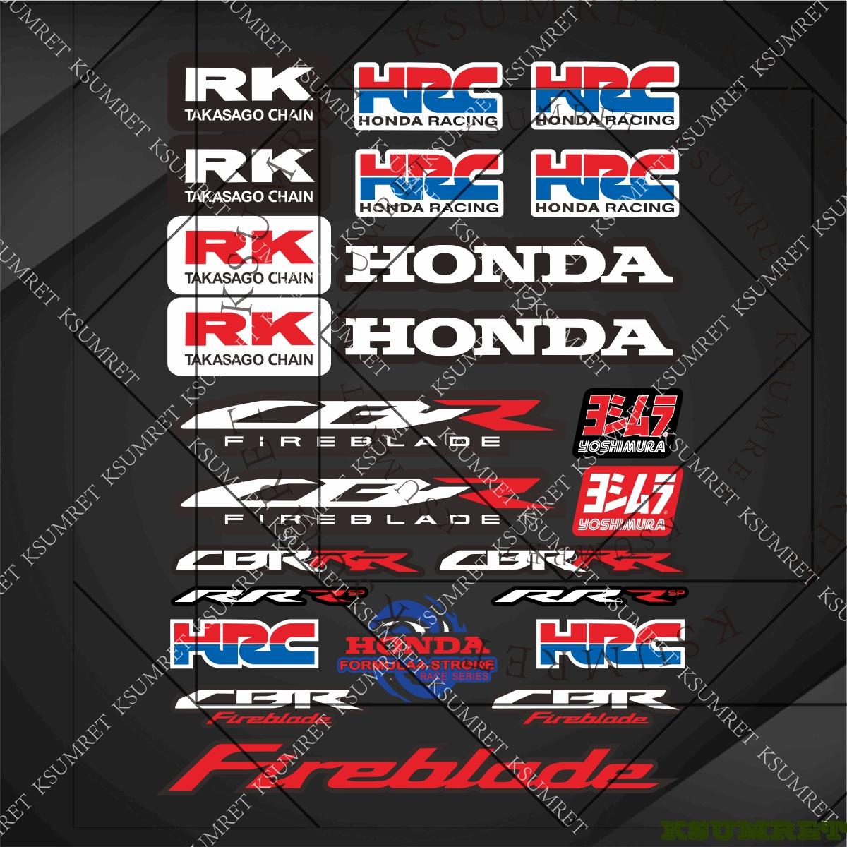 Vinyl Honda CBR Fireblade HRC Racing RR-R SP Sticker Logo Motorcycle Hemet Decal Waterproof