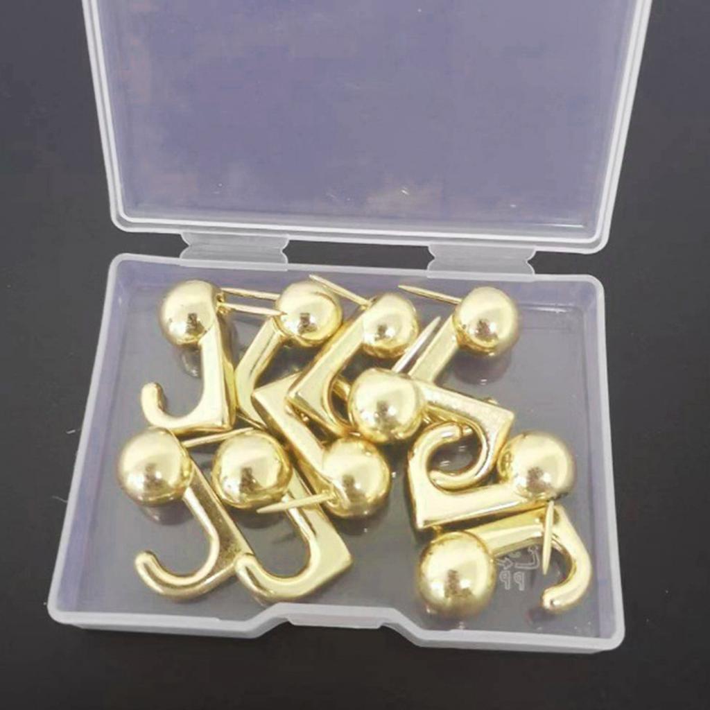 Pack Of 10 Zinc Alloy Wall Hook For Soft Corkboard Rustproof Push Pins Hangers Space Saving Home Office Decoration