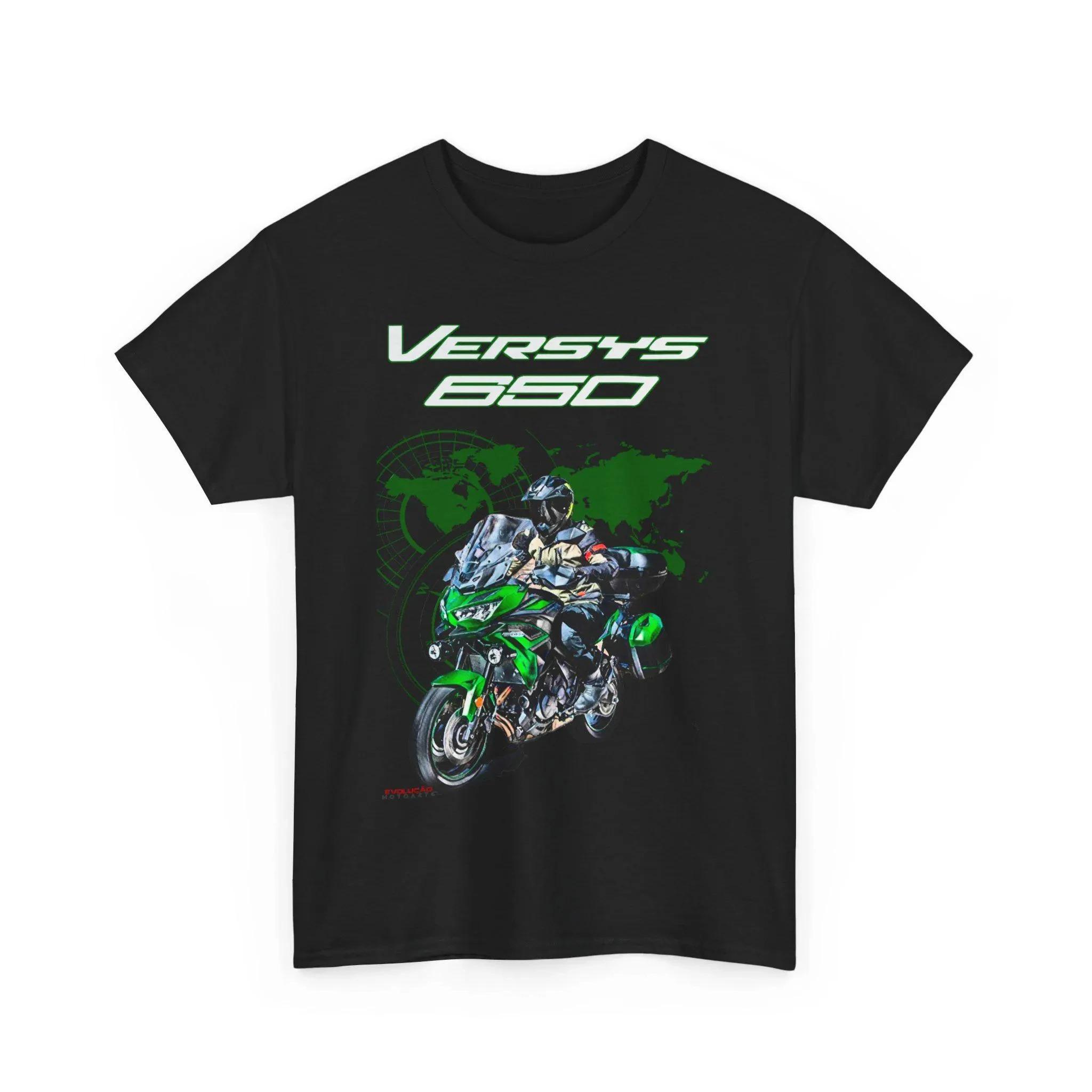 

Kawasaki Versys 650 Printed Cotton T-shirt 2026 Summer Fashion Men s and Women s Harajuku Clothing Fashion Casual Motorcycle T-shirt XXXL