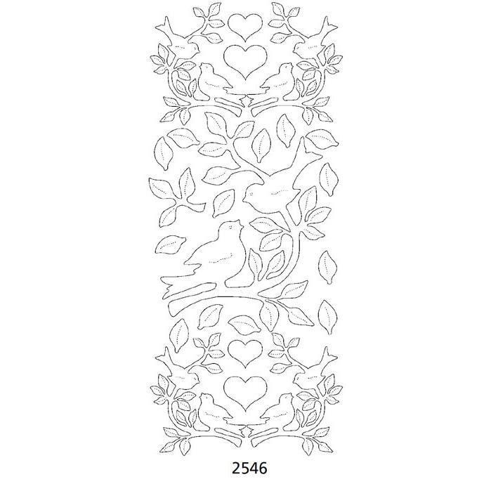 Autocollant décoratif - PEEL OFF'S HIRONDELLES ARGENT - 105x232 - Couleur principale: Blanc - Mixte