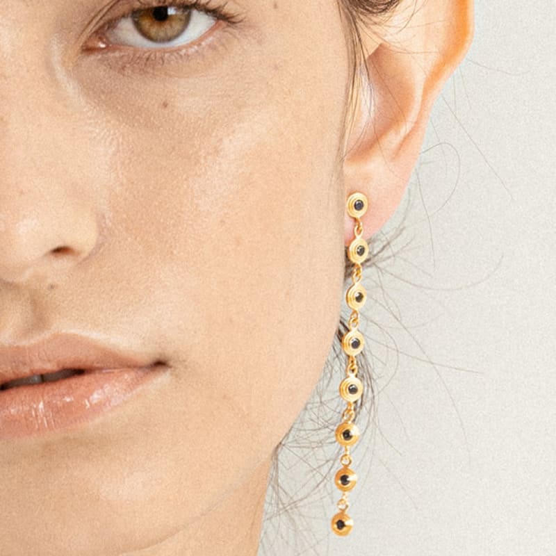 Ahndronico `drop` sapphire earring(single)