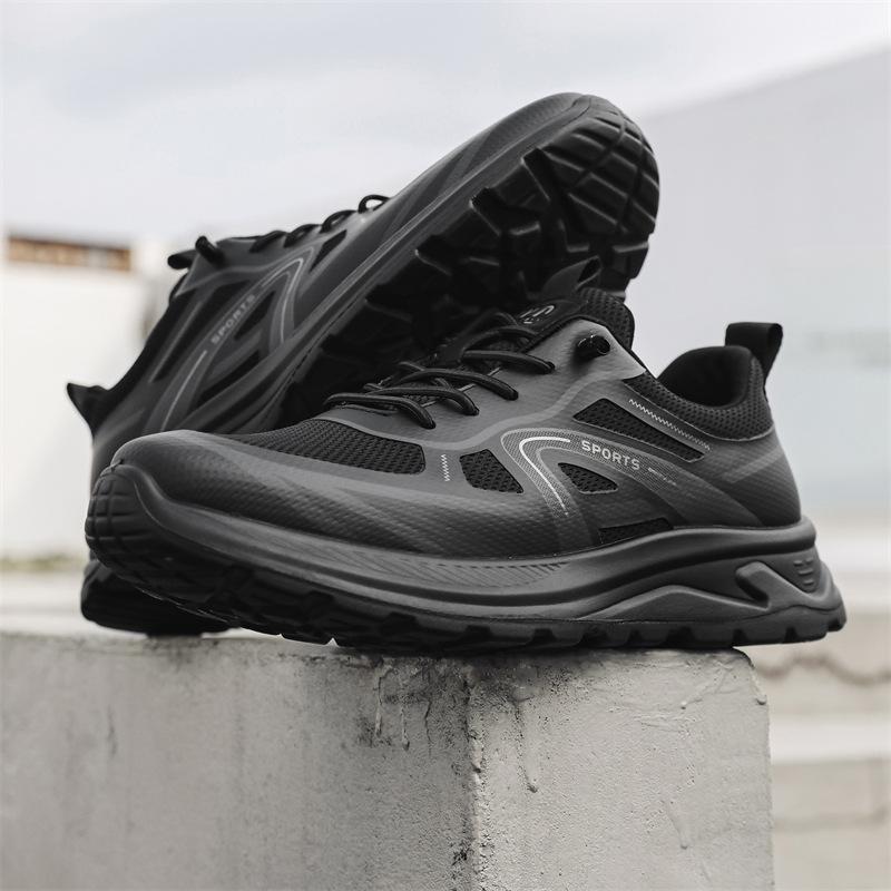 2025 Frühling neue Herren Plateau-Sportschuhe vielseitig atmungsaktiv Schnürschuhe Herrenschuhe Trend einfach Freizeitschuhe Mesh