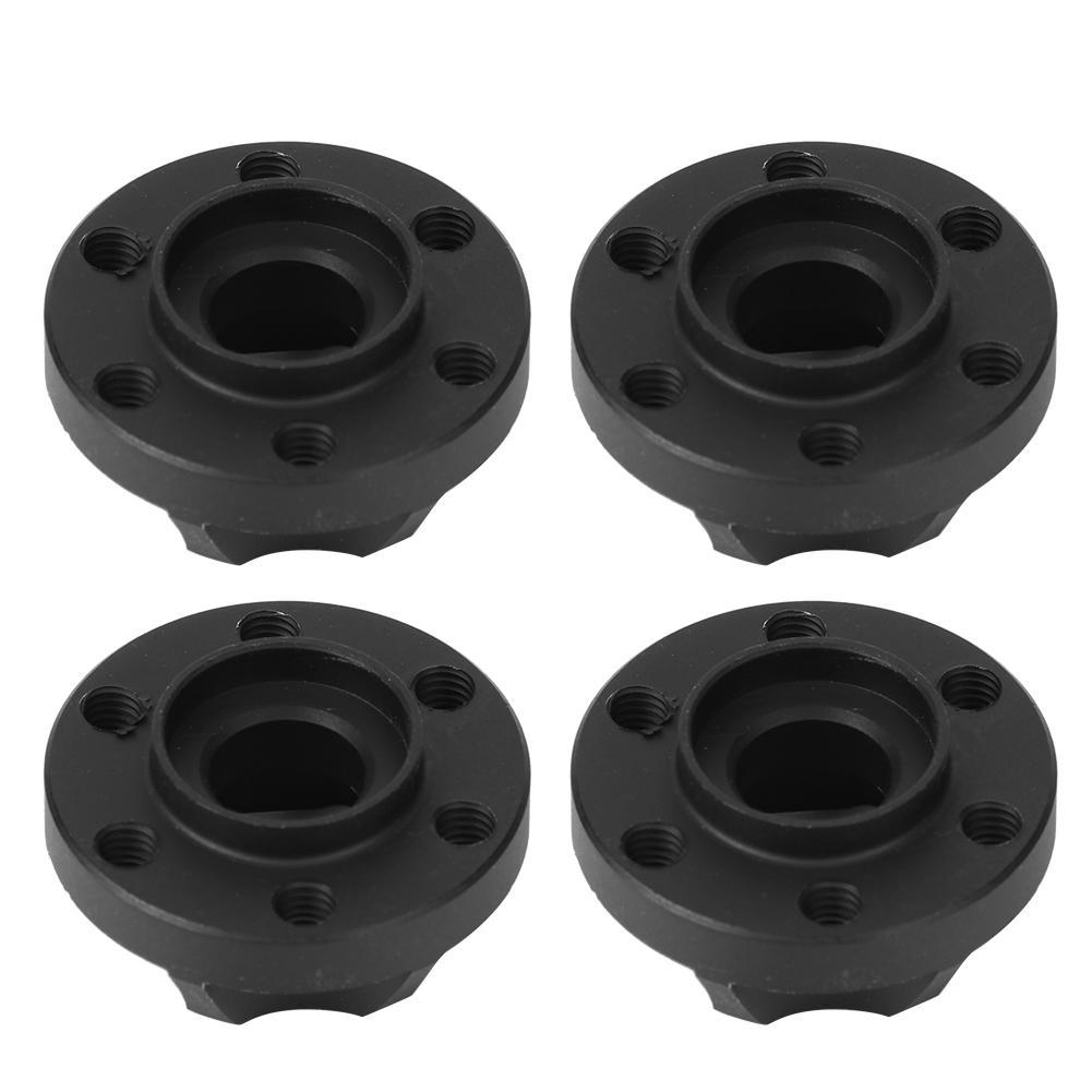 4pcs RC Car Wheel Hex Hubs Wheel Adapter Black Fit for SCX10 1 10 RC Crawler 1.9inch 2.2inch Wheel