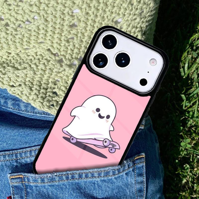 There's A Ghost Phone Case For iPhone 17 AIR 16 Pro Max 15 14 Pro 11 12 13 Shockproof Silicone Cover