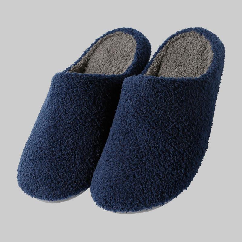 Warme Schuhe, Rutschfest, Wasserdicht, Hausschuhe mit dicker Sohle aus Plüsch-Baumwolle