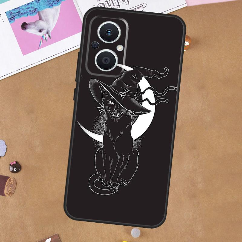 

Witch Cat For OPPO Reno 7 8 Lite 10 11 12 13 14 Pro 8T 11F 12F 13F 14F OPPO Find X8 X5 X6 X9 Pro Case OPPO Reno14 Pro