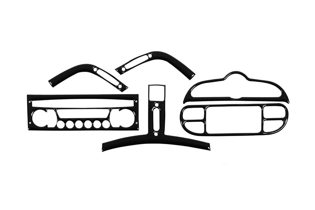 Накладки на панель (Meric, Plus, 2009-2025) Черный для Peugeot 206