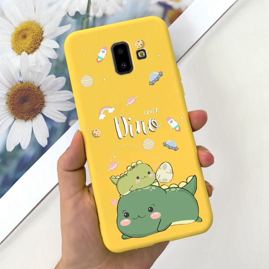 Handyhülle für Samsung Galaxy J6 Plus 2018 Niedliches Tier Cartoon Süßigkeitenfarbe Weiches Silikon TPU Hülle für Samsung J6 J 6 J6Plus
