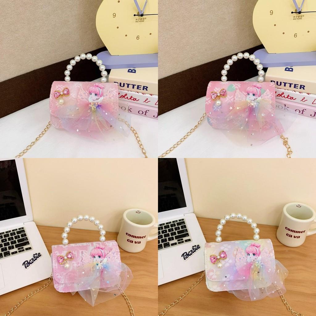 Stylish Charming And Handbag For Girls Featuring Princess Theme And Bow Adorable