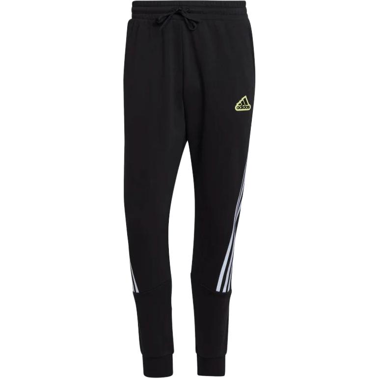 

Adidas Future Icons Hyperpulse Удобные Полосатые Приятные к коже Вязаные Спортивные Брюки Мужские Брюки Черный Пульсирующий-желтый HU0256 M