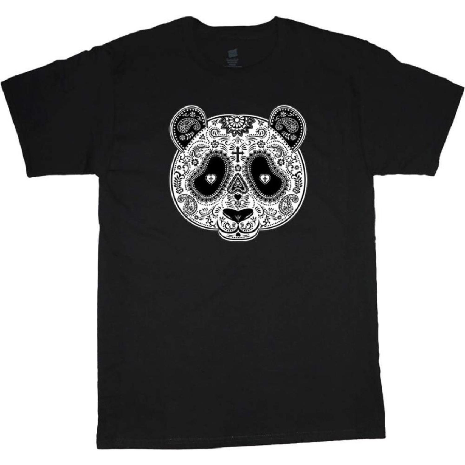 Men s Graphic Tees Panda Bear Face T-shirt S