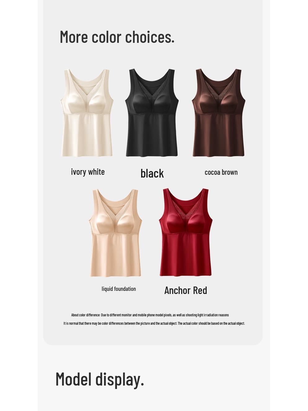 

Сатиновое сетчатое термобелье с V-образным вырезом и фиксированной чашкой с подкладкой, микроворсованная внутренняя сторона. Medium