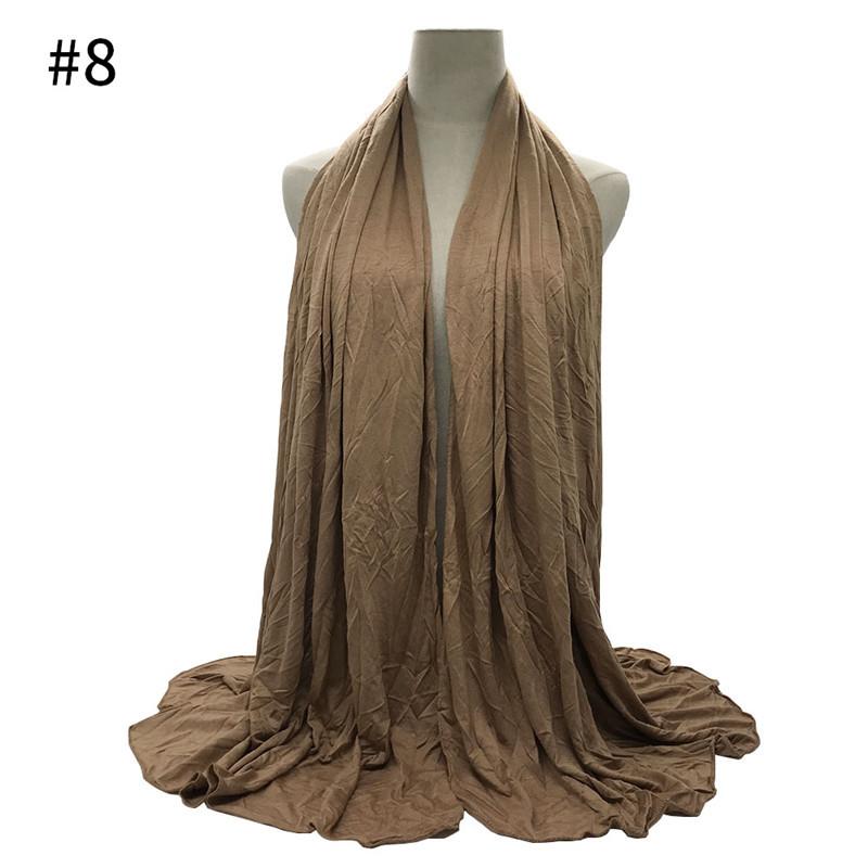 Ramadan Oversized Modal Cotton Jersey Hijabs Women Long Muslim Shawl Scarf Plain Soft Turban Head Wraps Abaya Islamic 180*85Cm