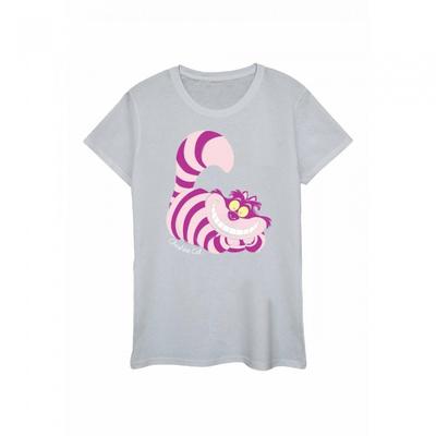 Camiseta Feminina/Senhora Gato de Cheshire Ajustada