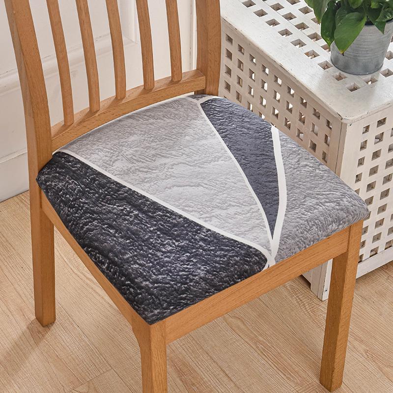 Potahy na židle do jídelny Strečový potištěný potah na jídelní židli Polstrovaný sedák na židli Slipcovers pro kuchyň, kancelář 1 ks