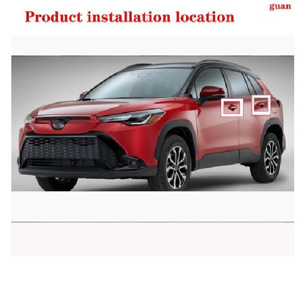 Car 4-Door Handle Decoration Silver For Toyota Corolla Cross Hybrid -2025