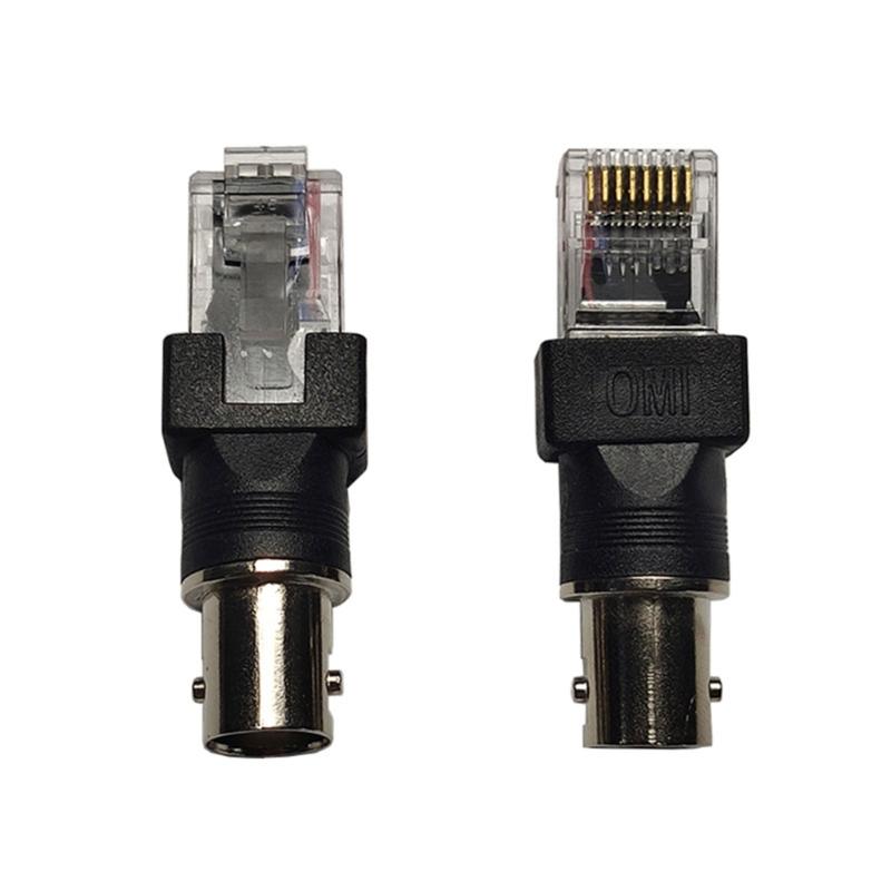 BNC Female To RJ45 Male Converters Adapter BNC To RJ45 Coaxial Coax Barrels Coupler for Signal Transmission and Testing