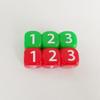 10Pieces Number 1 2 3 123 D6 14Mm Acrylic Dice 6-Sides Dices For Board Game Cubes 6 Colors Learning Game Accessories