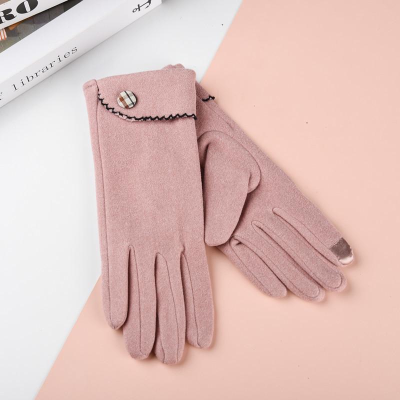 Nowe Damskie Rękawiczki z Futra Królika z Ekranem Dotykowym: Styl koreański Jazda na rowerze i jazda samochodem, Urocze podszycie z polaru na zimną pogodę