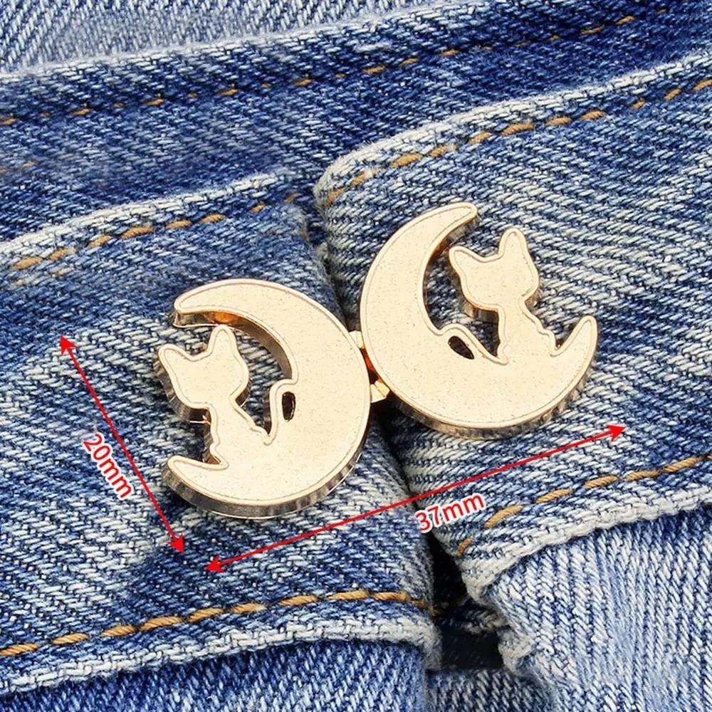 Bottone Vita Stretto per Pantaloni Jeans gonna da Donna Ornamenti Clip Vita Regolabile Spille Metalliche Accessori Abbigliamento Fai da Te Rimovibile