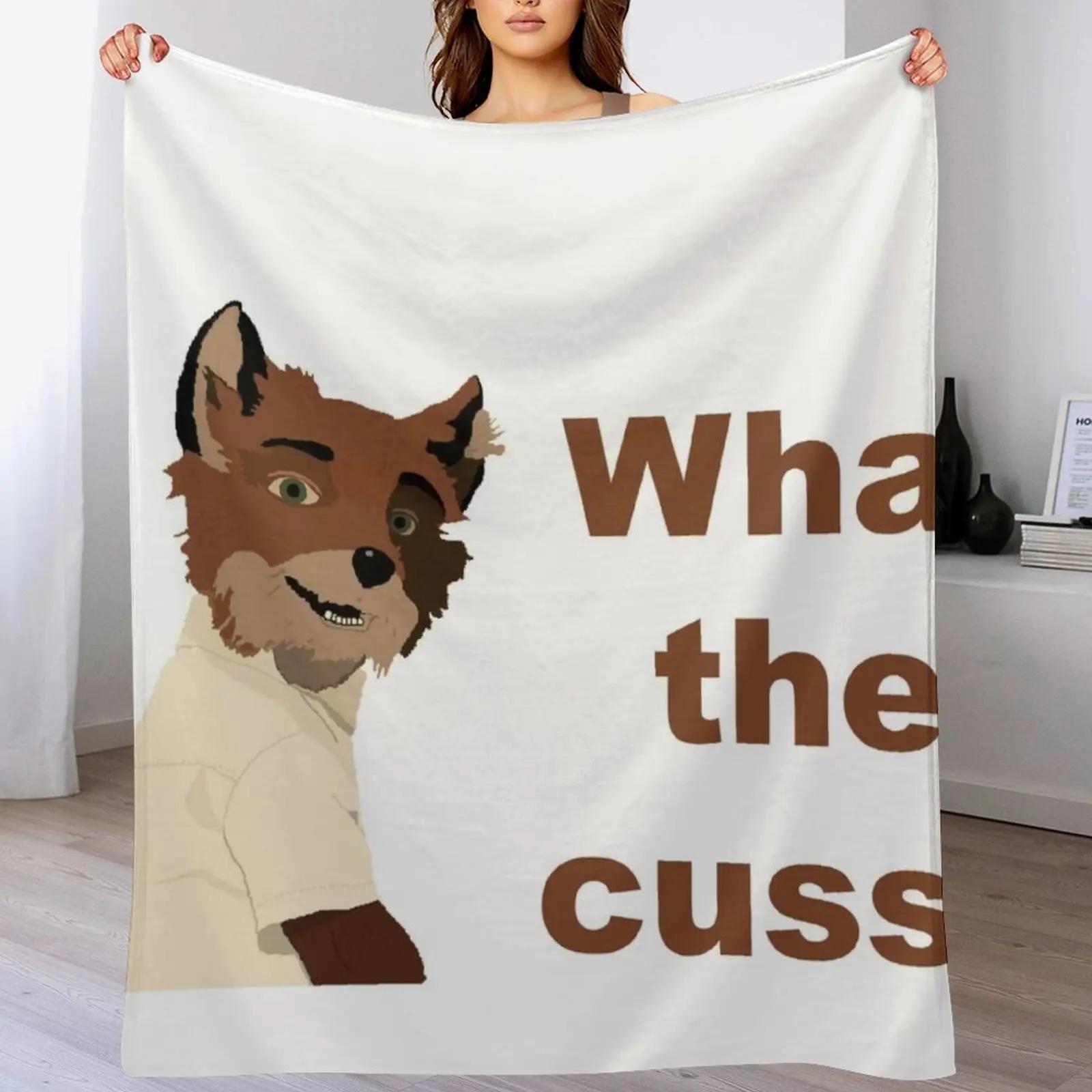 Fantastic Mr Fox What The Cuss Throw Blanket Elegant Warm Throw Blanket for Hotel Home 102x76cm(40x30in)