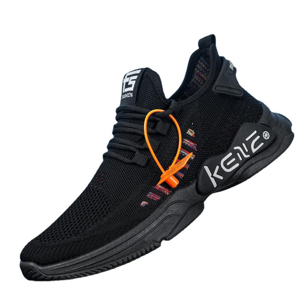 Herrenschuhe Neue Fliegendes Gewebe Mode Koreanischer Stil Trendige Schuhe Laufschuhe Lässig Koreanischer Stil Atmungsaktive Herren Sportschuhe