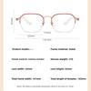 TR90 Metal Half-frame Fashionable  Personalized Reading Glasses Versatile Elegant Red Gold Lightweight Eye Protection Eyewear