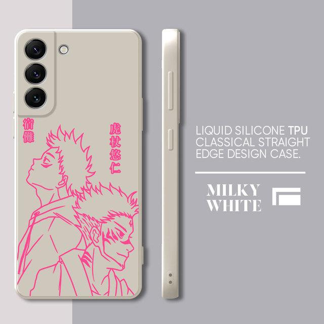 

Чехол для телефона с рисунком дзюдзюцу кайсен для Samsung Galaxy S10e S9 Plus S10 S23 Ultra S22 S8 S20 Fe S21 5g, квадратный жидкий чехол Samsung S20 5G